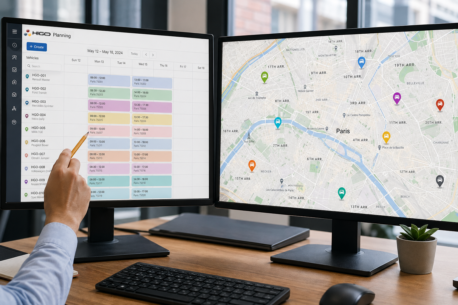 HiGo Dispatch Entreprise – Solution dispatch pour grandes flottes